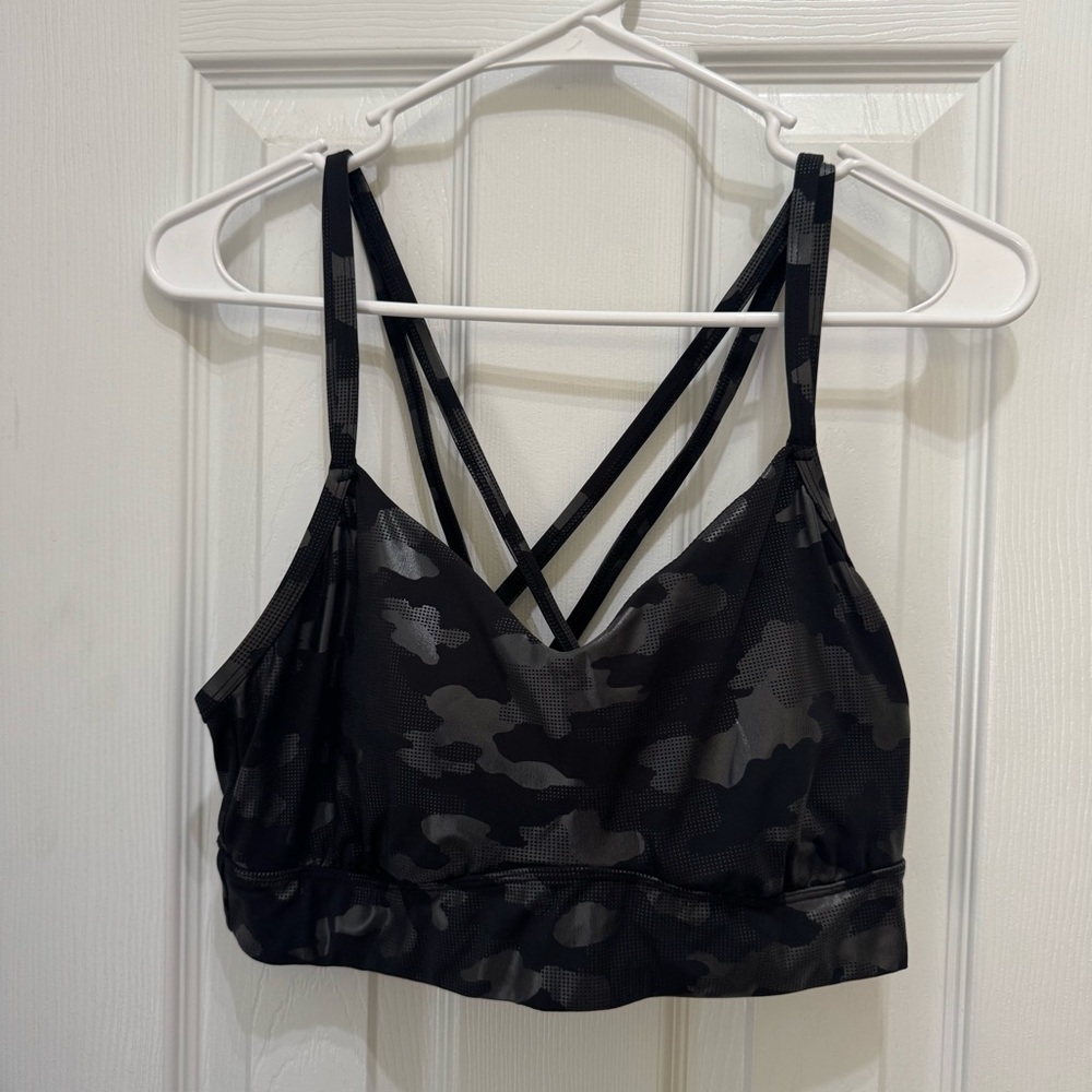 All in Motion Black Sports Bra with Criss-Cross Straps